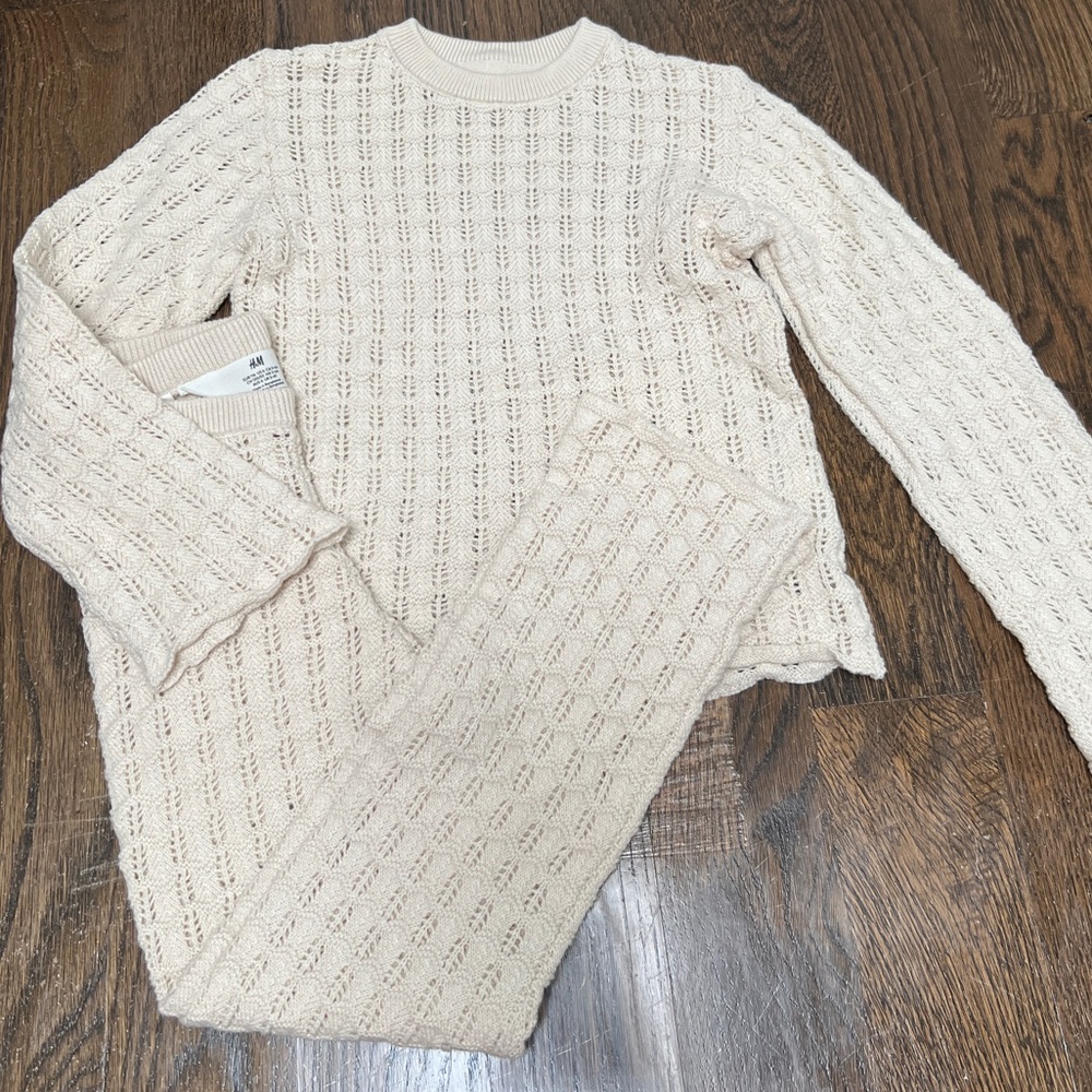 H&M girls crochet set size 6